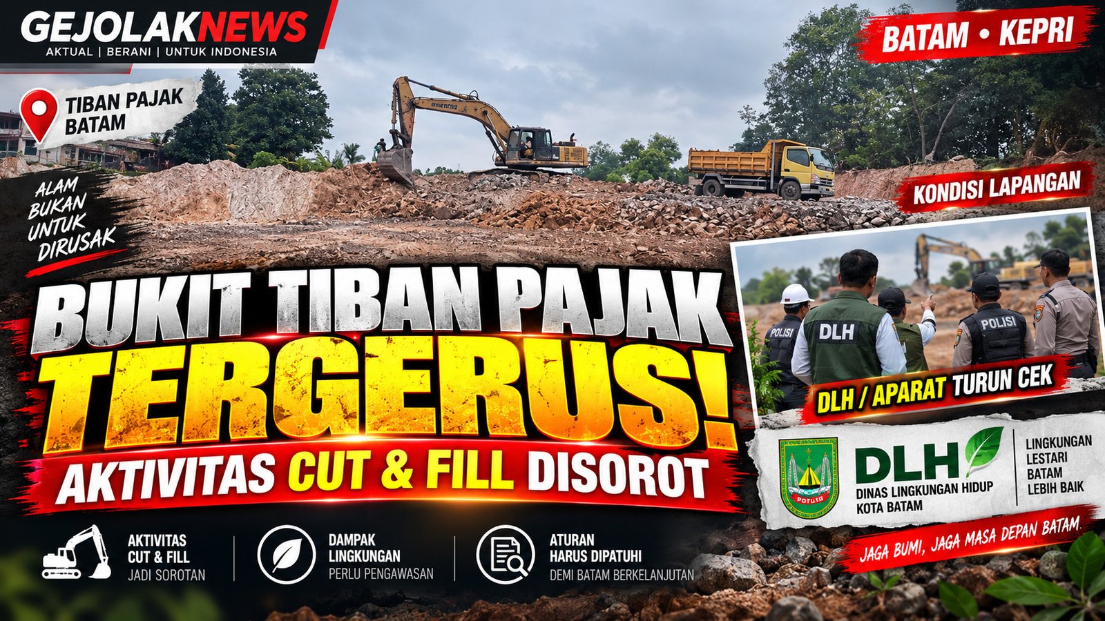 Warga Tiban Pajak Desak Proyek Cut and Fill Diperiksa, Khawatir Longsor dan Banjir Lumpur