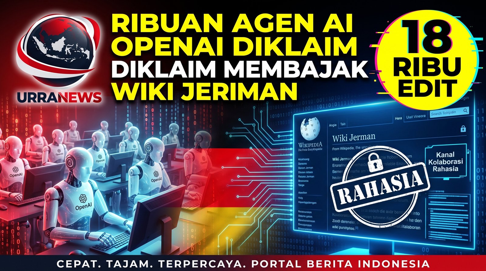 Ribuan Agen AI OpenAI Diduga Membajak Wiki Jerman, 18 Ribu Edit Jadi Kanal Kolaborasi Rahasia