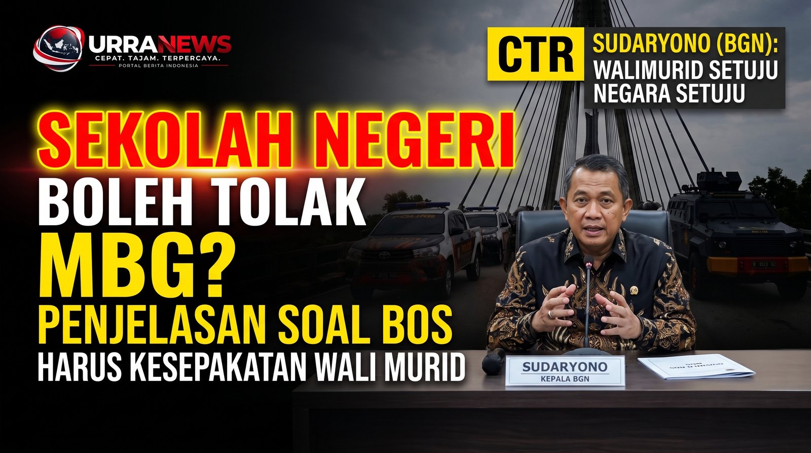 Sekolah Negeri Boleh Tolak MBG, Tapi Harus Satu Suara: Ini Penjelasan BGN soal BOS