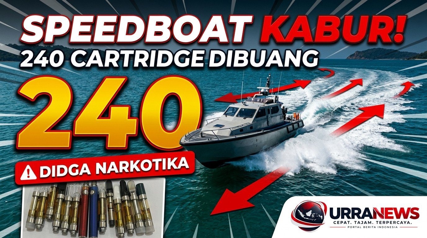 Kejar-kejaran di Laut Karimun! Speedboat Kabur, 240 Cartridge Vape Diduga Berisi Narkotika Dibuang ke Laut