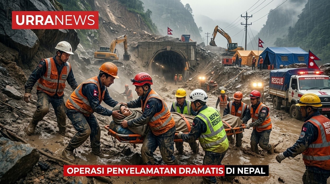 10 Hari Tertimbun Usai Banjir Nepal, Dua Orang Berhasil Diselamatkan