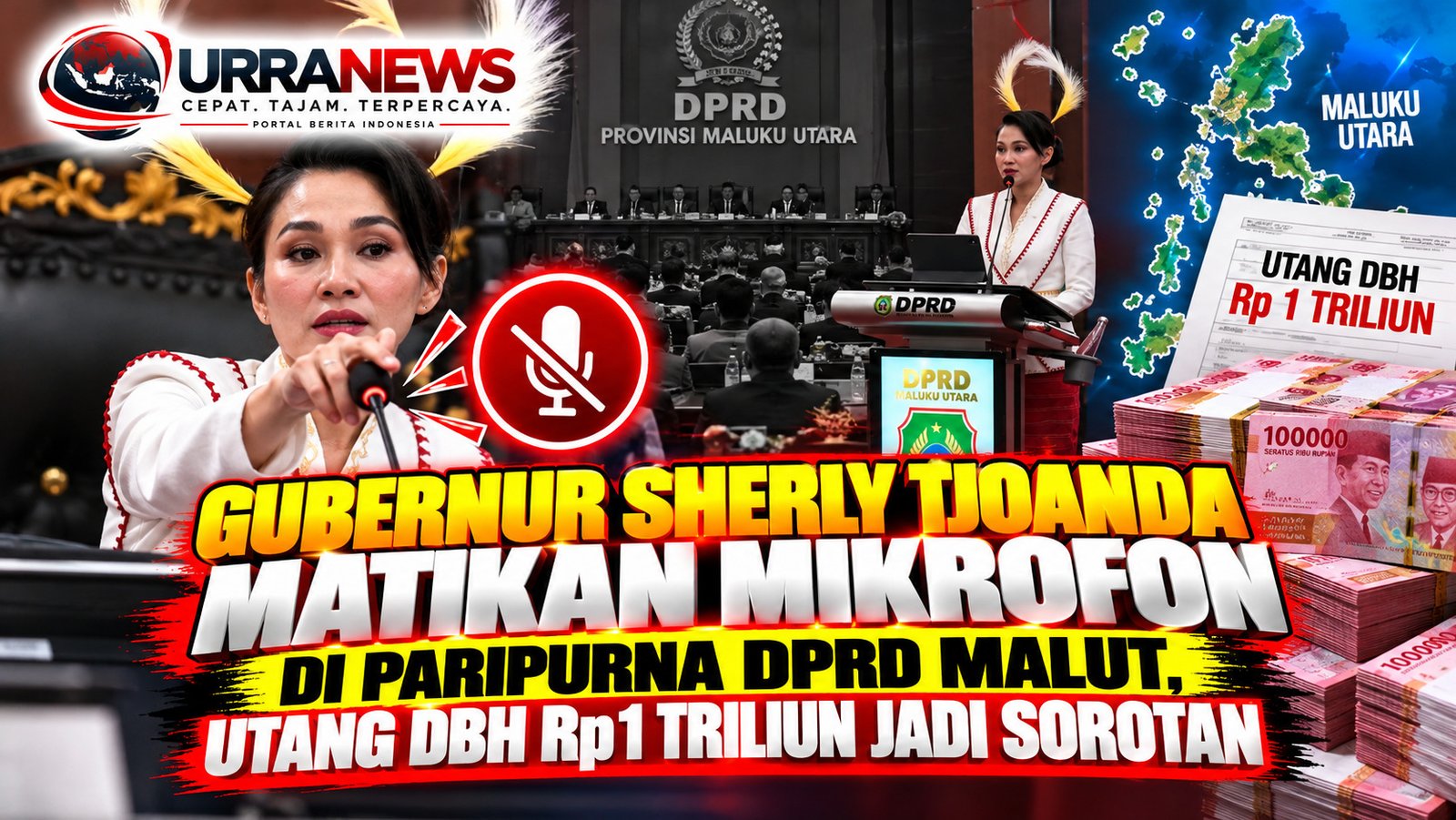 Gubernur Sherly Tjoanda Matikan Mikrofon di Paripurna DPRD Malut, Utang DBH Rp1 Triliun Jadi Sorotan