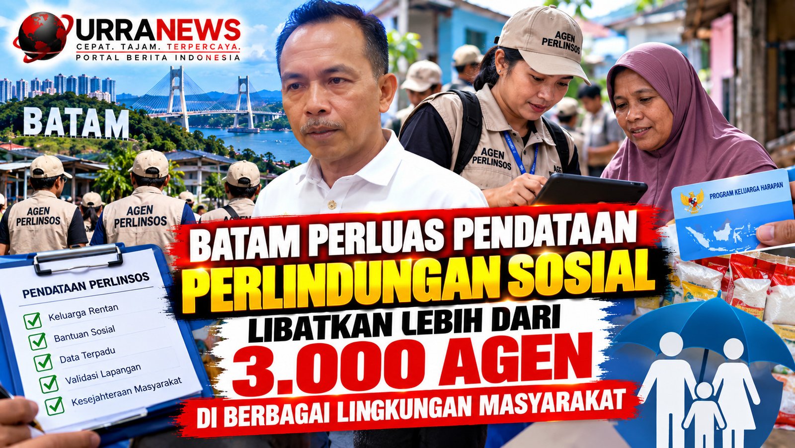3.000 Agen Perlinsos Dikerahkan di Batam, 110 Ribu KK Sudah Terdata