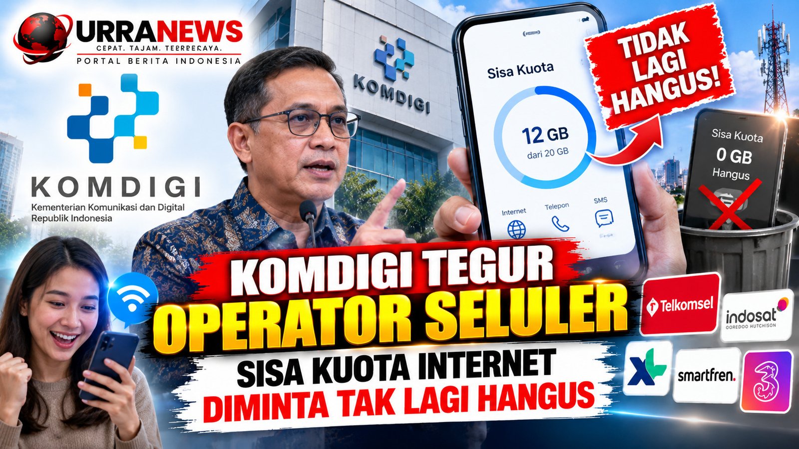 Komdigi Tegur Operator Seluler, Sisa Kuota Internet Diminta Tak Lagi Hangus