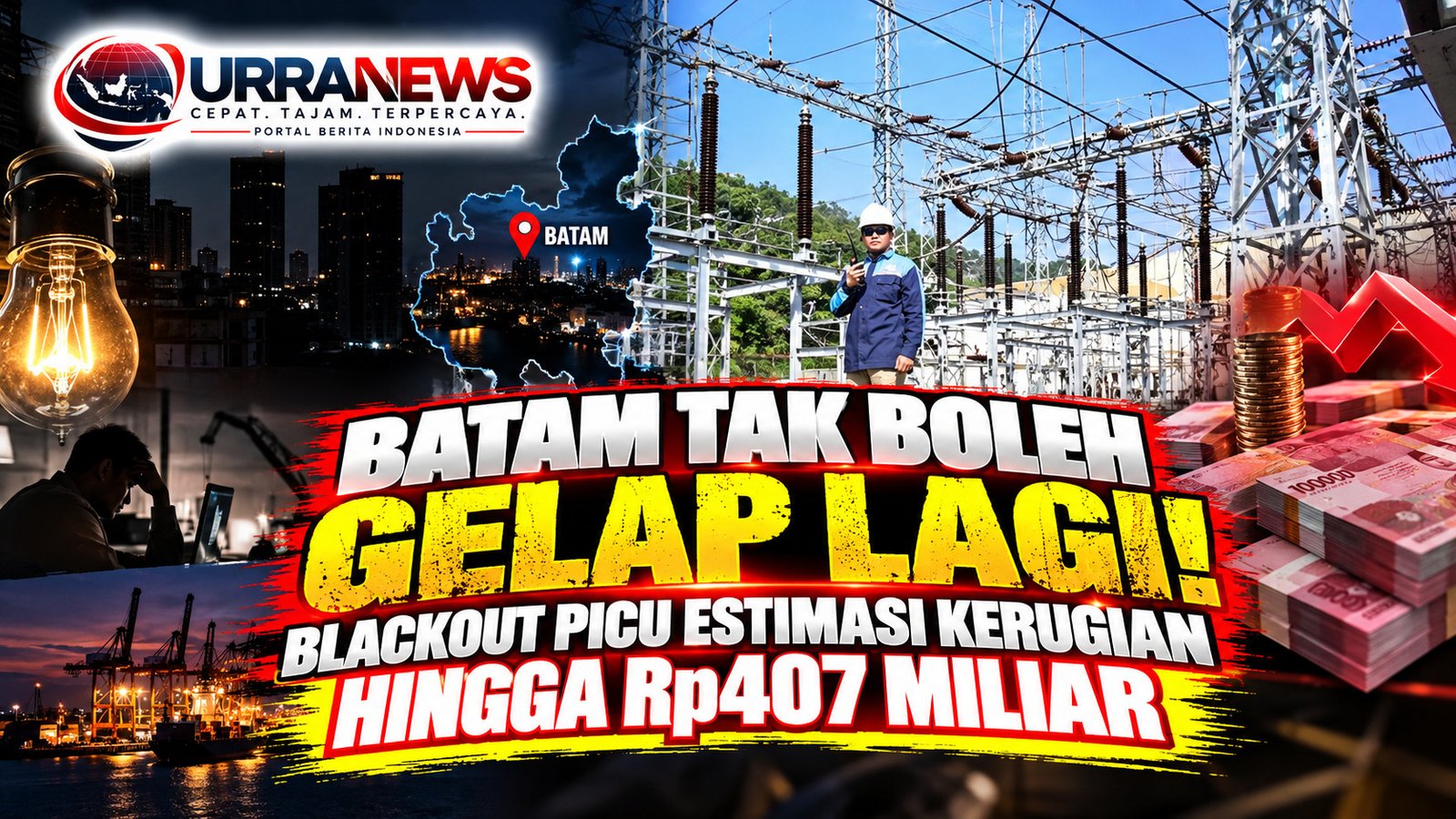 Batam Tak Boleh Gelap Lagi! Blackout Picu Estimasi Kerugian hingga Rp407 Miliar